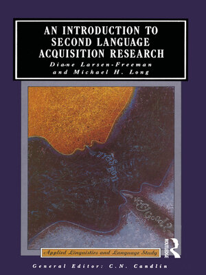 cover image of An Introduction to Second Language Acquisition Research